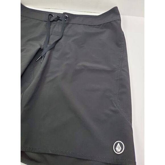 Volcom Simply Solid Youth size 13 Tie-Waist Board Shorts Black surf gear - Picture 5 of 11